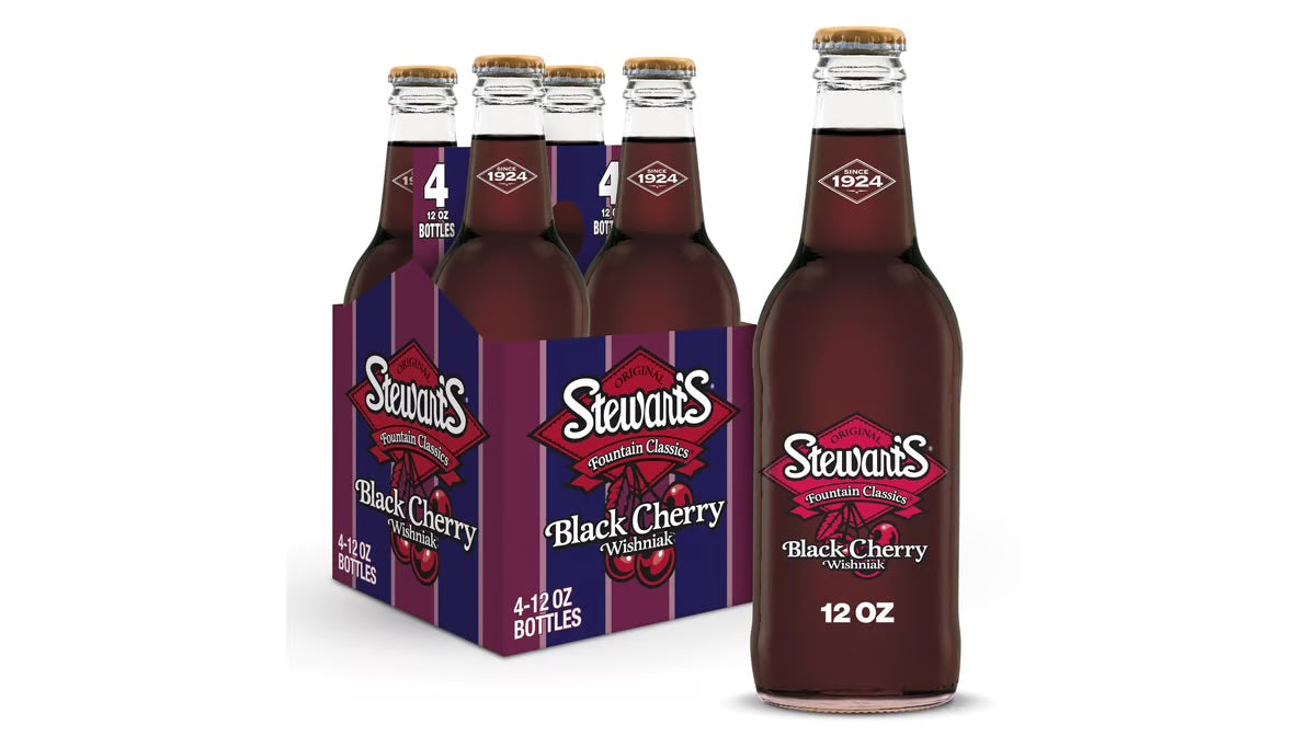 Stewart's Black Cherry Soda 12 oz Bottle