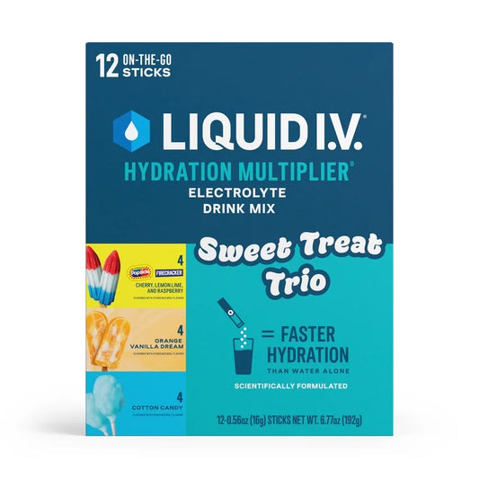 Liquid I.V. Sweet Treat Trio Hydration Multiplier Powdered Electrolyte Drink Mix, 12 Count Packets