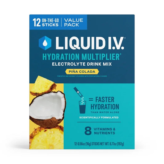 Liquid I.V. Piña Colada Hydration Multiplier Powdered Electrolyte Drink Mix, 12 Count Packets