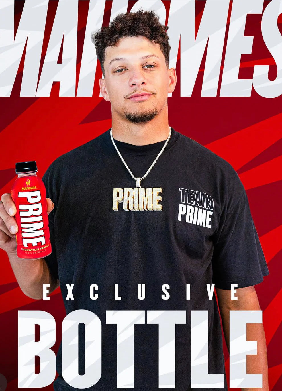 Rare PRIME Hydration Drink Patrick Mahomes Limited Edition 16.9 oz.