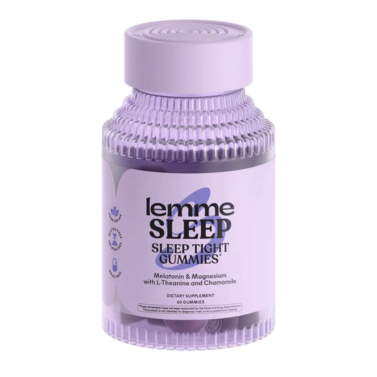 Lemme Sleep Gummies with 5mg Melatonin, Elderberry, Magnesium, L-Theanine, Chamomile and Lavender, Drug-Free Nighttime Sleep Aid, Vegan, Gluten Free, Gelatin Free, Non GMO, Berry Flavored, 60 Count