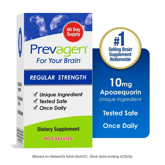 Prevagen Regular Strength Capsules with Apoaequorin & Vitamin D for Your Brain 60 Count