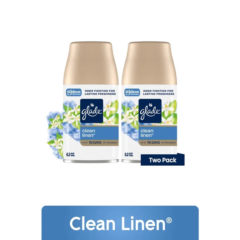 Glade Automatic Spray Refill, Air Freshener, Clean Linen, 2 Refills