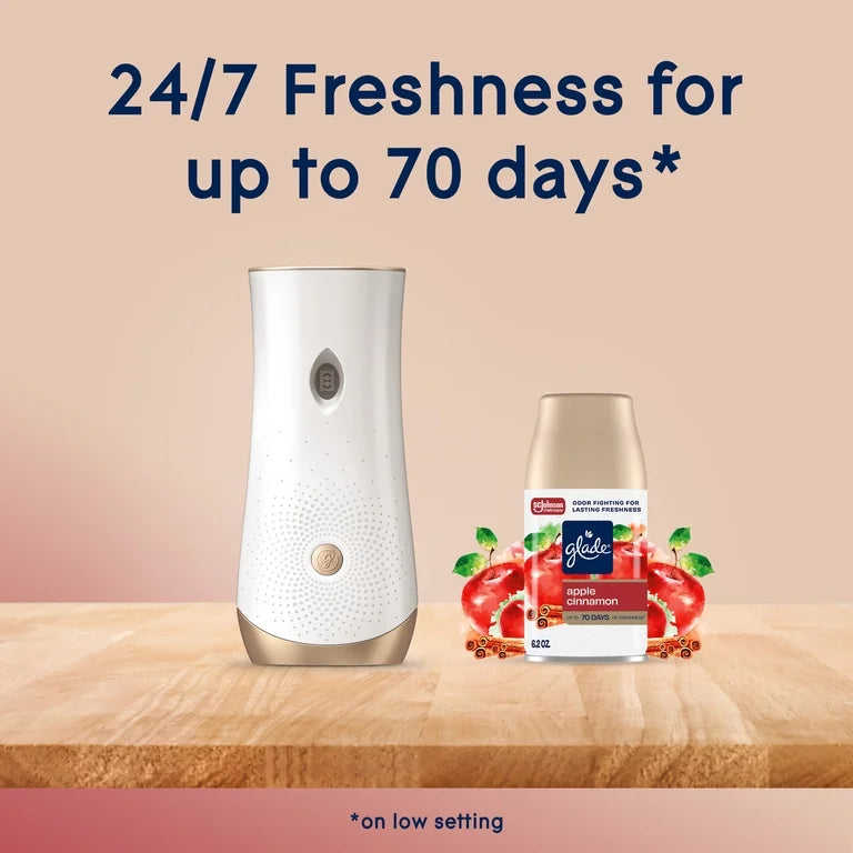 Glade Automatic Spray Refill, Air Freshener, Apple Cinnamon, 2 Refills
