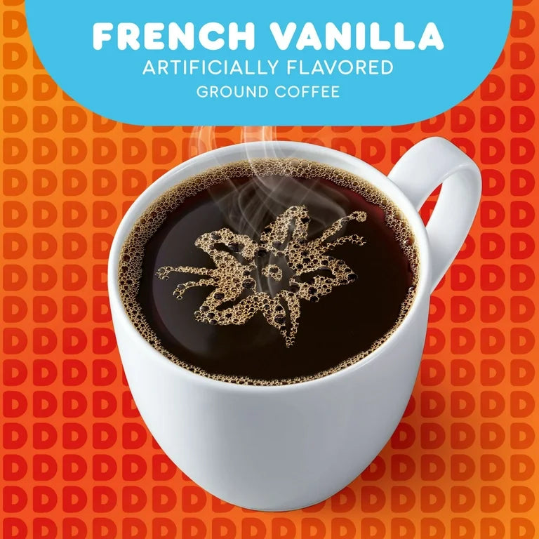 Dunkin’ French Vanilla Artificially Flavored Coffee, Keurig K-Cup Pods, 22 Count Box