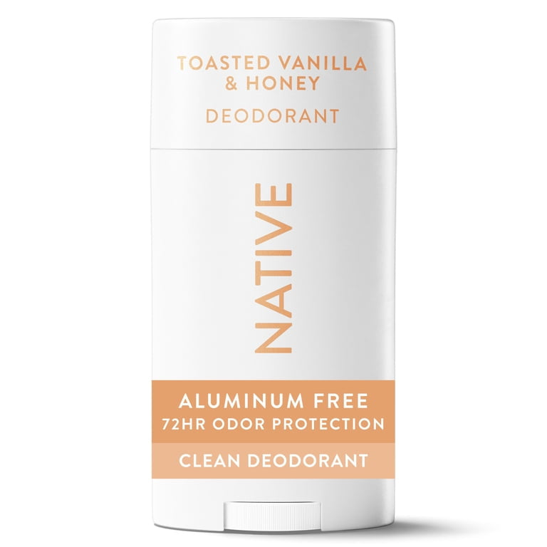 Native Deodorant For Women, Aluminum Free, 72 Hour, Solid Stick, Toasted Vanilla & Honey, 2.65 oz