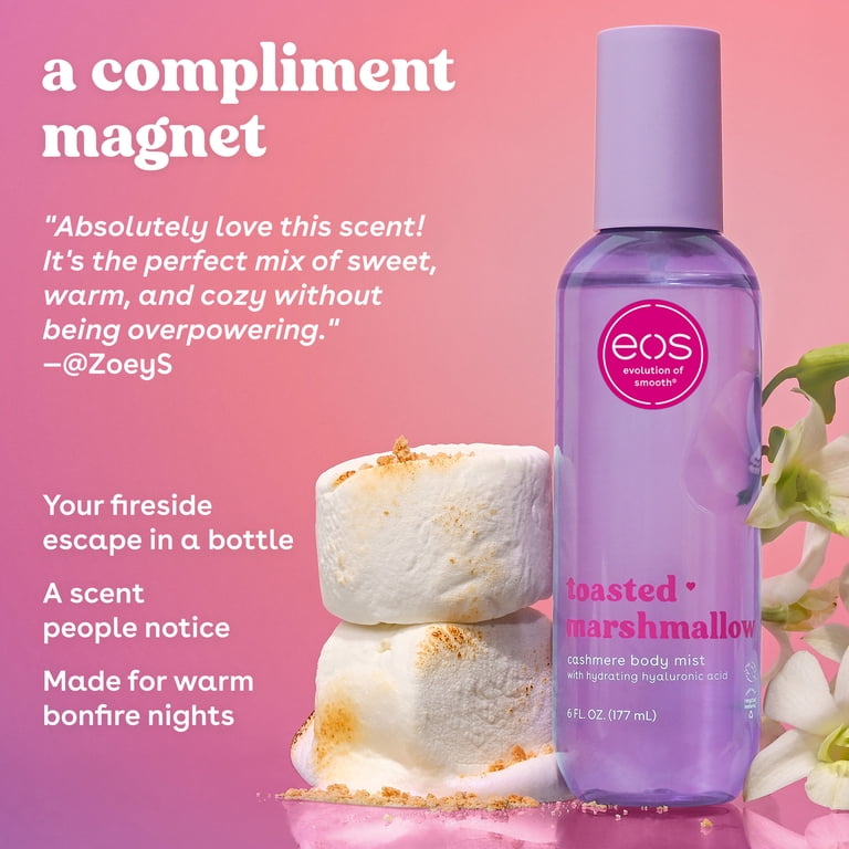 eos Cashmere Body Mist for Women, Toasted Marshmallow, Marshmallow Body Spray, 6 fl oz
