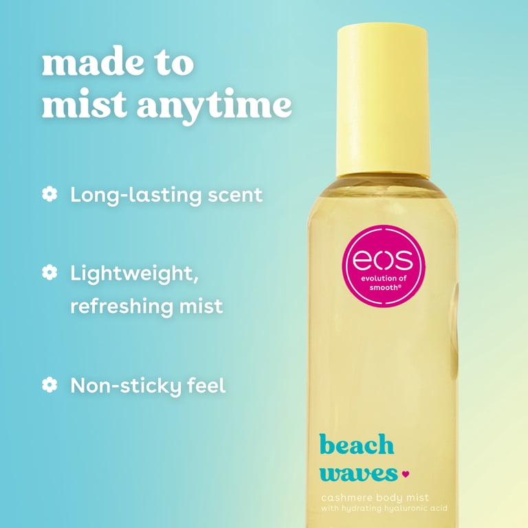 eos Cashmere Body Mist for Women, Beach Waves, Pineapple Coconut Body Spray, 6 fl oz