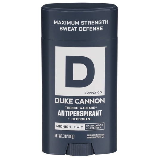 Duke Cannon Trench Warfare® Antiperspirant Deodorant Stick, Midnight Swim, 3 oz