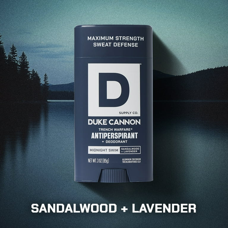 Duke Cannon Trench Warfare® Antiperspirant Deodorant Stick, Midnight Swim, 3 oz