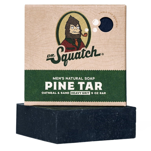 Dr. Squatch Mens Bar Soap, Natural Bar Soap for Men, Pine Tar, 5 Oz