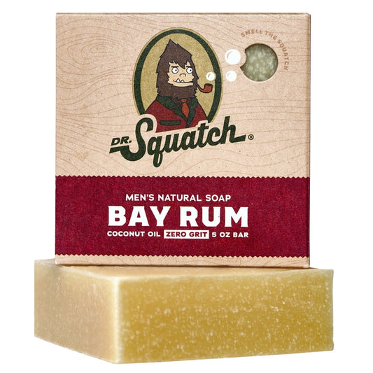 Dr. Squatch Men's Soap, Natural Bar Soap for Men, Bay Rum, 5 oz