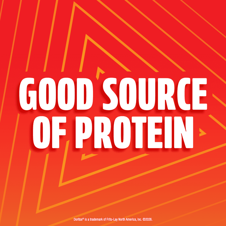 Doritos Protein Nacho Cheese Tortilla Chips Bag, 7 oz