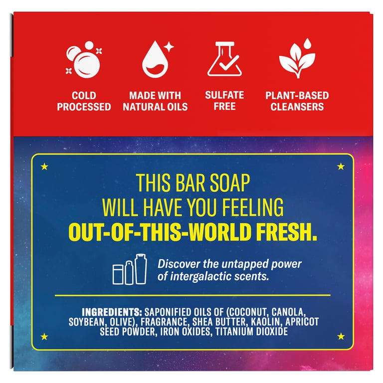 Old Spice Men's Cold Processed Bar Soap, Cosmic Quest, Scent of Star Showers, Old Spice x The Super Mario Galaxy Movie, Some Grit, 5 oz