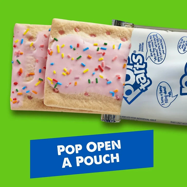 Pop-Tarts Frosted Strawberry Milkshake Toaster Pastries, Breakfast Foods, Shelf-Stable, 27 oz (16 Count)