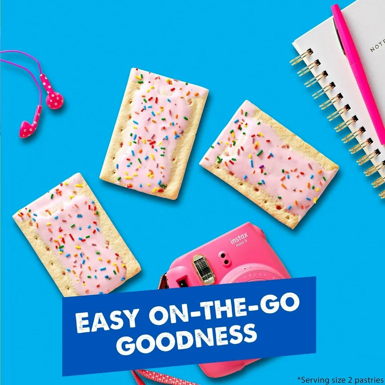 Pop-Tarts Frosted Strawberry Milkshake Toaster Pastries, Breakfast Foods, Shelf-Stable, 27 oz (16 Count)