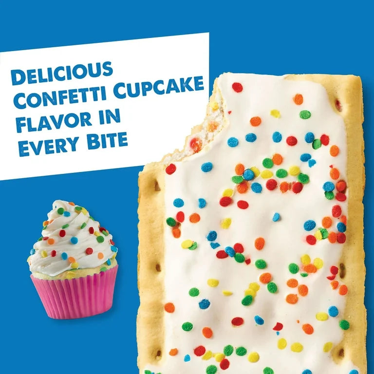 Pop-Tarts Frosted Confetti Cupcake Toaster Pastries, Breakfast Foods, Shelf-Stable, 27 oz (16 Count)