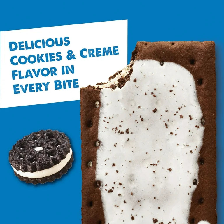Pop-Tarts Frosted Cookies and Creme Toaster Pastries, Breakfast Foods, Shelf-Stable, 27 oz (16 Count)