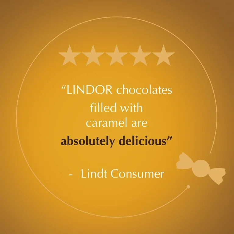 Lindt Lindor Caramel Milk Chocolate Candy Truffles, 8.5 oz. Bag