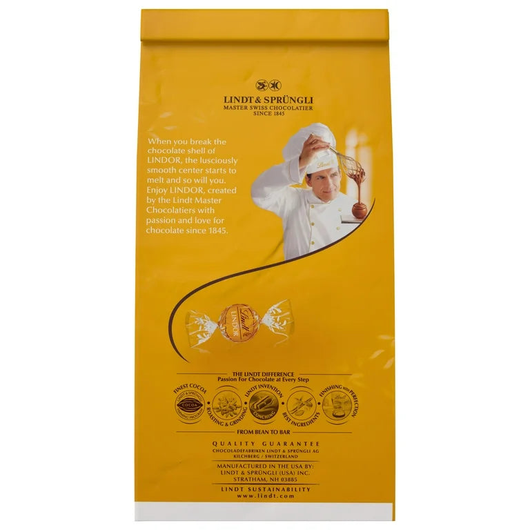 Lindt Lindor Caramel Milk Chocolate Candy Truffles, 8.5 oz. Bag