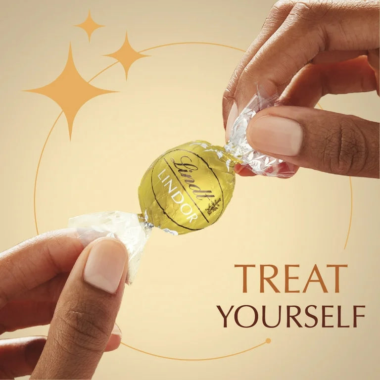 Lindt Lindor White Chocolate Candy Truffles, 8.5 oz. Bag