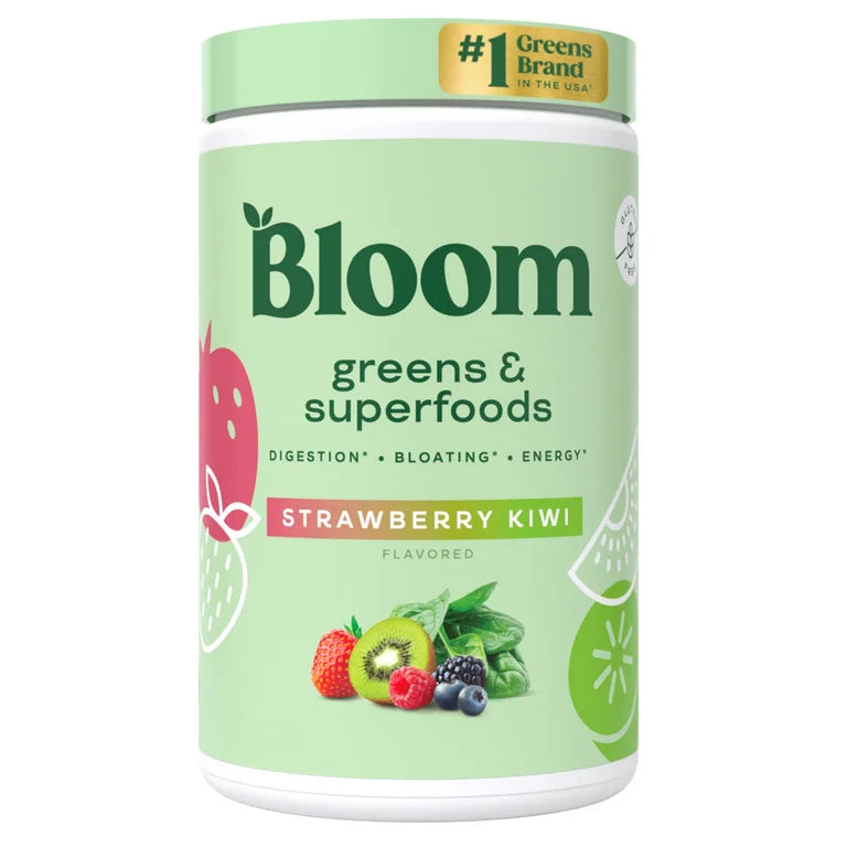 Bloom Nutrition Greens & Superfoods Powder, Strawberry Kiwi, 25 Servings