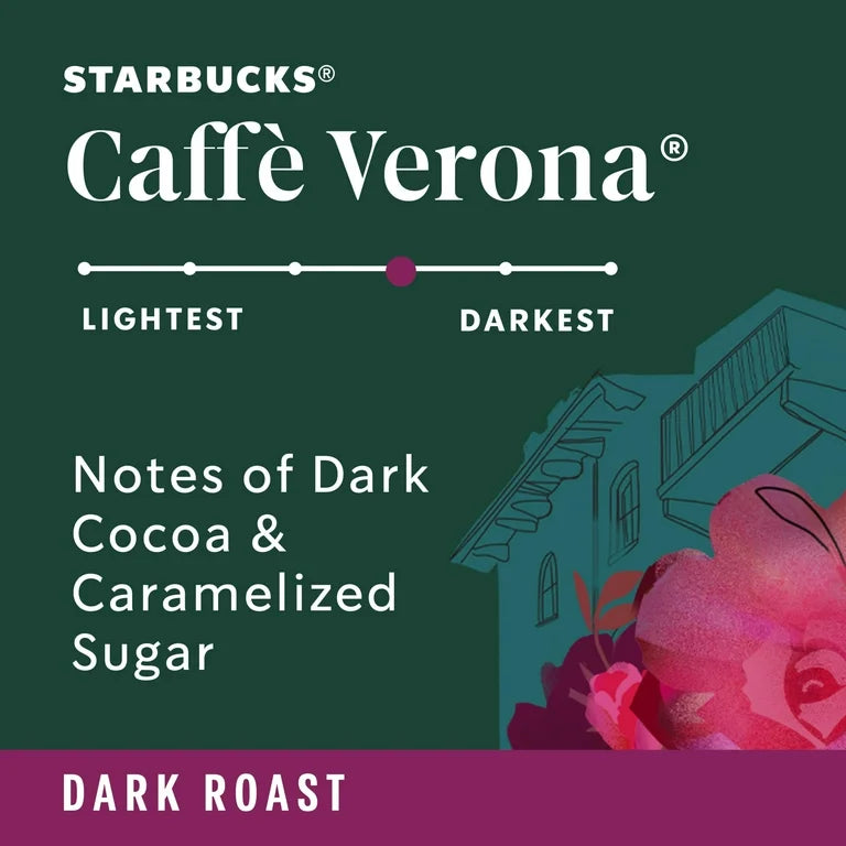 Starbucks Caffè Verona, Dark Roast K-Cup Coffee Pods, 44 Count