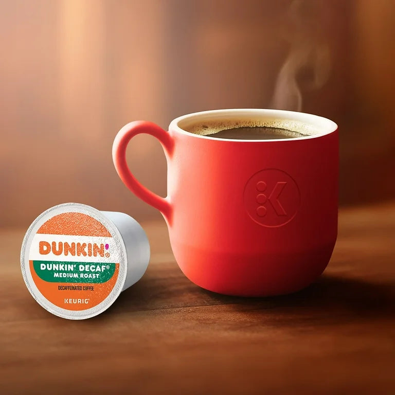 Dunkin’ Decaf Medium Roast Coffee, Keurig K Cup Pods, 44 Count Box