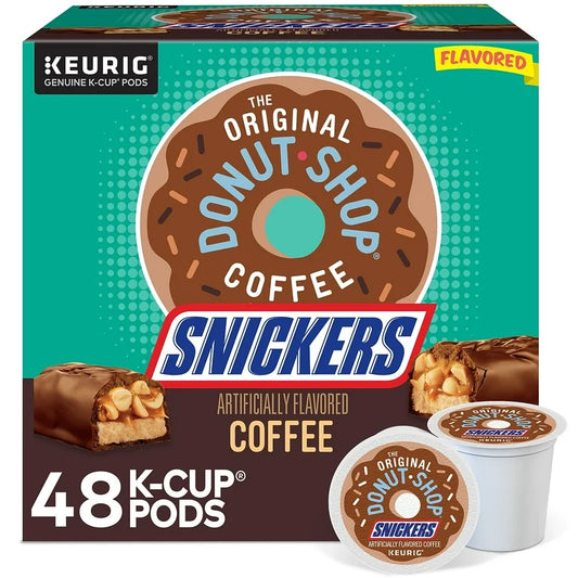 The Original Donut Shop, Snickers Flavored K-Cup Coffee Pods, 48 Count
