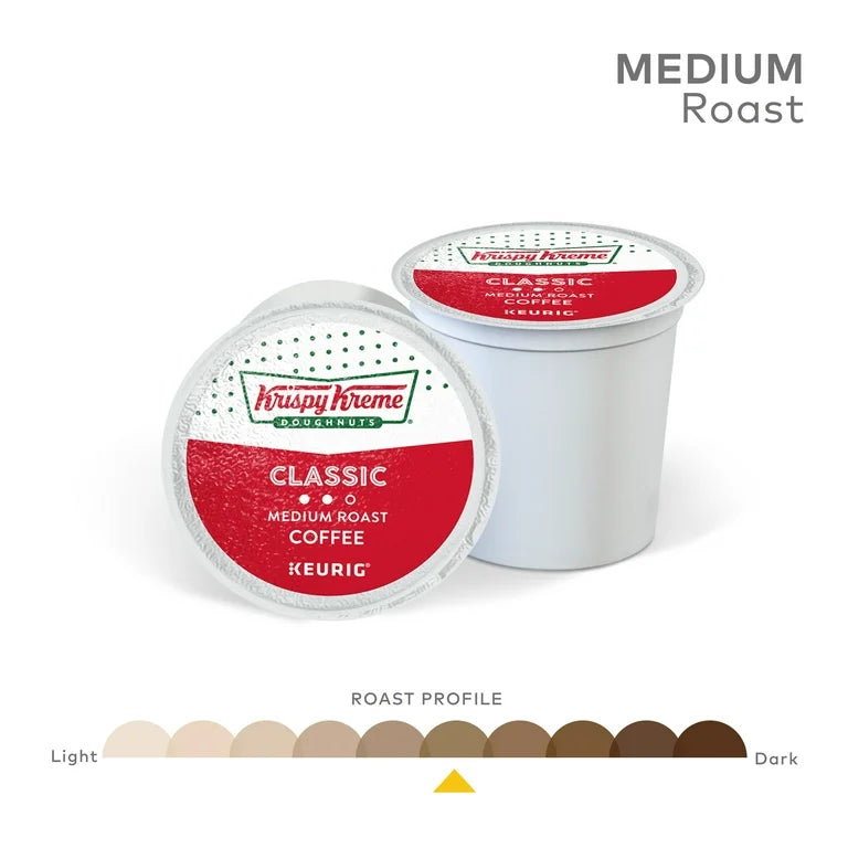 Krispy Kreme Classic Coffee, Keurig K-Cup Pod, Medium Roast, 48ct