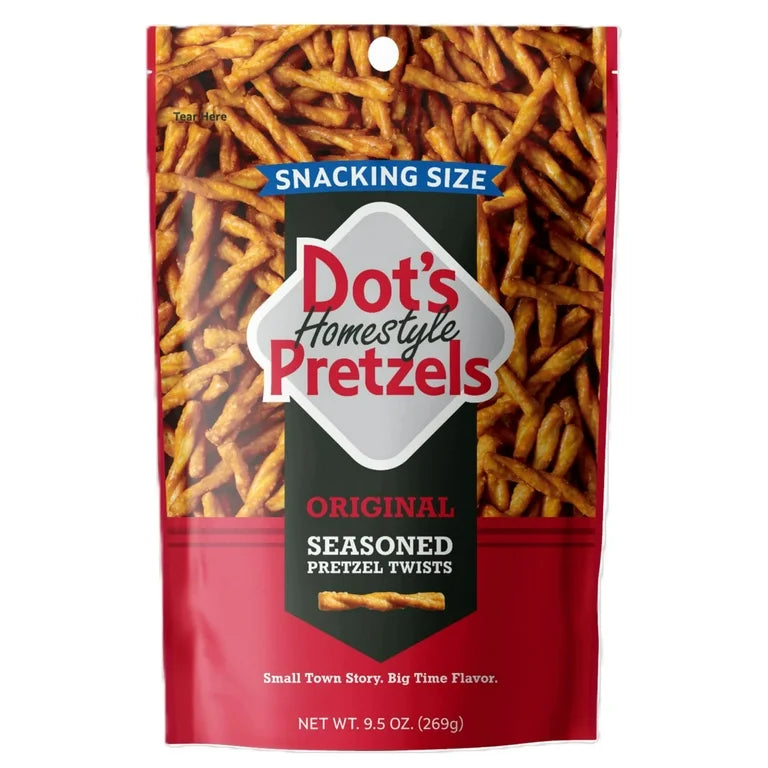 Dot's Homestyle Pretzels Original Seasoned Pretzel Twists Snack, 9.5 oz