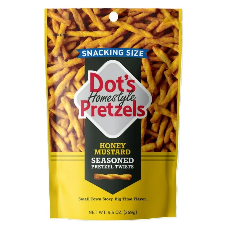 Dot's Homestyle Pretzels Honey Mustard Seasoned Pretzel Twists Snack, 9.5 oz