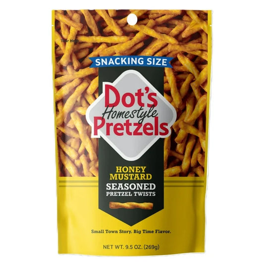 Dot's Homestyle Pretzels Honey Mustard Seasoned Pretzel Twists Snack, 9.5 oz