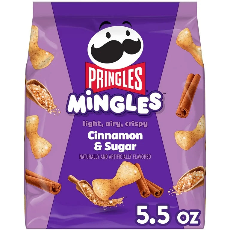 Pringles Mingles Cinnamon and Sugar Puffed Snacks, Sweet Snacks, 5.5 oz