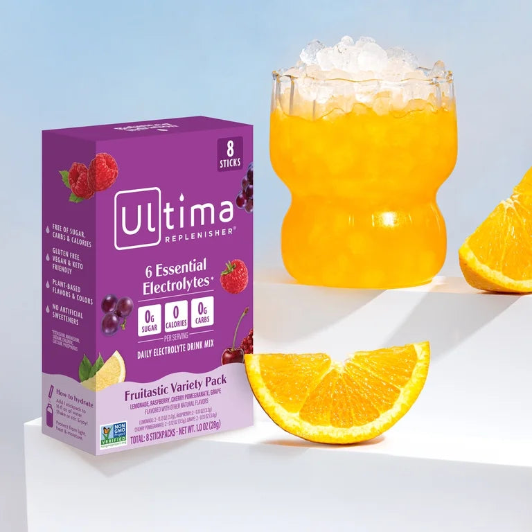 Ultima Replenisher, Electrolyte Drink Mix Packets Fruitastic Variety Pack, 8 Count