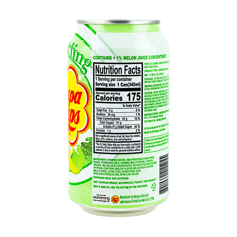 CHUPA CHUPS Sparkling Melon & Cream Soda, 11.66fl oz