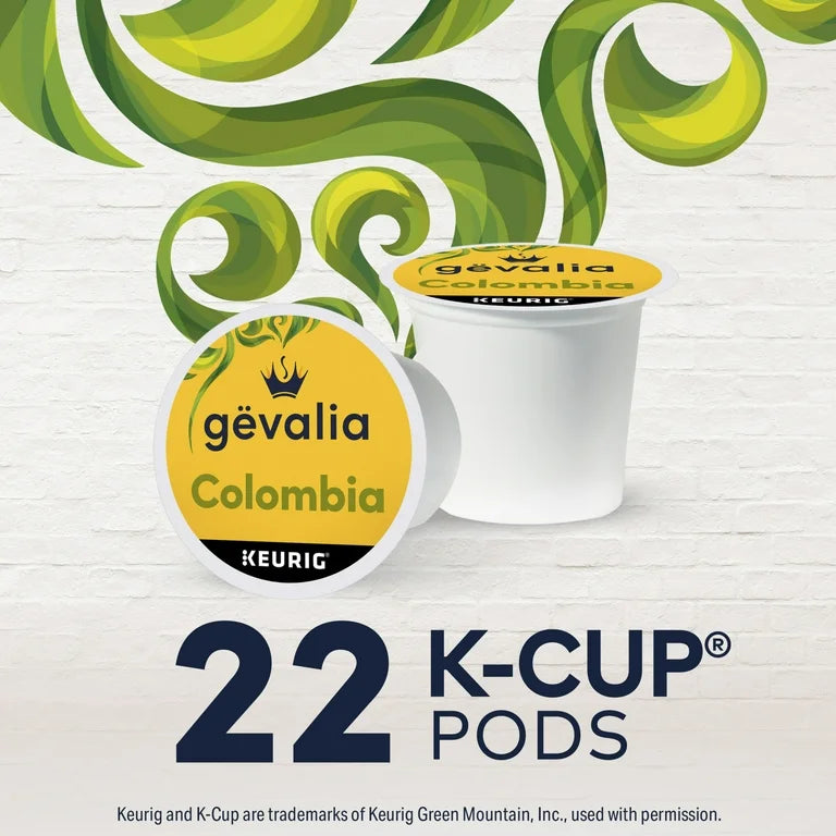 Gevalia Colombia Medium Roast K-Cup Coffee Pods, 22 ct Box