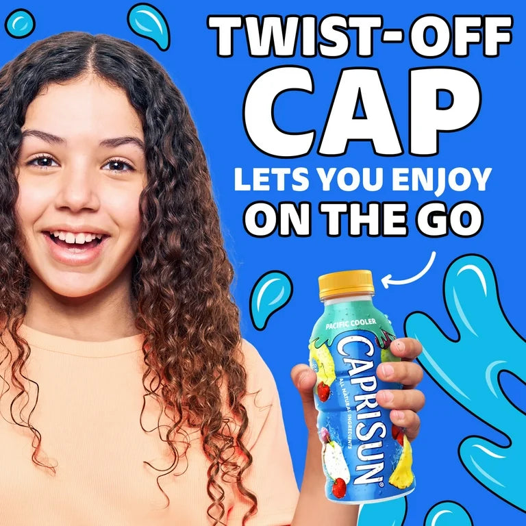 Capri Sun Pacific Cooler Mixed Fruit Flavored Juice Drink Blend from concentrate, 12 fl oz Bottle