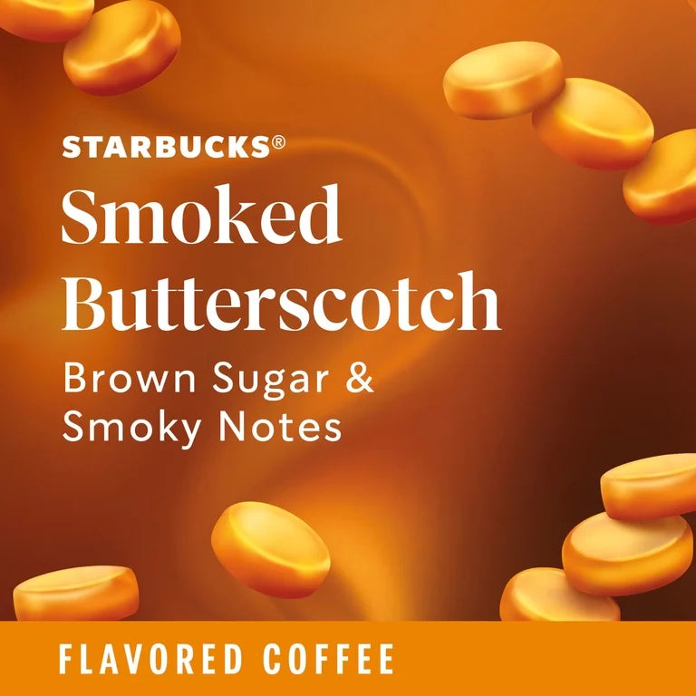 Starbucks Smoked Butterscotch, Medium Roast Coffee, Keurig K-Cup Coffee Pods, 22 Count