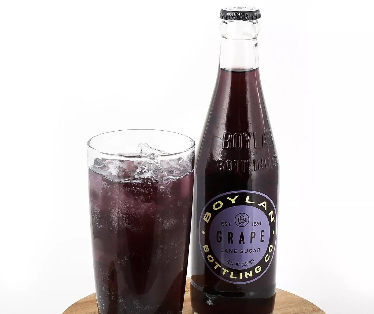 Boylan Grape Soda, 12 Ounce Glass Bottle