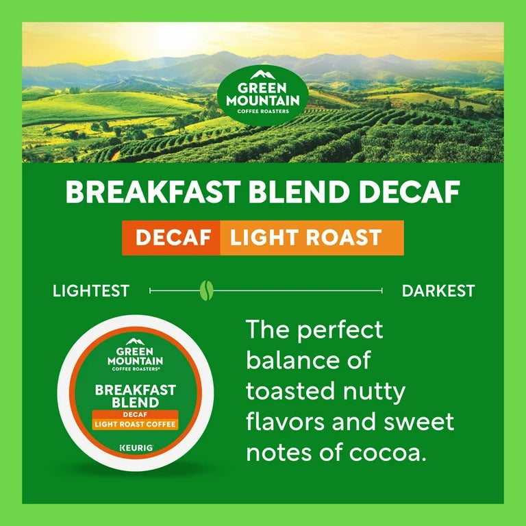 Green Mountain Coffee Half Caff Light Roast K-Cup Pods, 24 Count