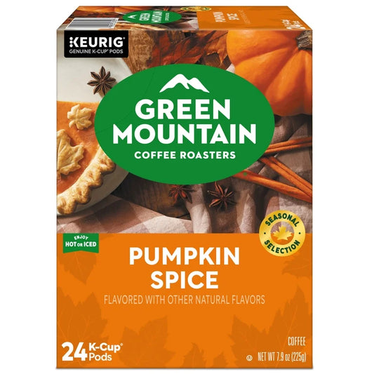 Green Mountain Coffee Pumpkin Spice Flavored K-Cup Pods, Light Roast, 24 Count