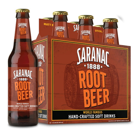 Saranac Hand-Crafted Soft Drinks, Root Beer 12 fl oz