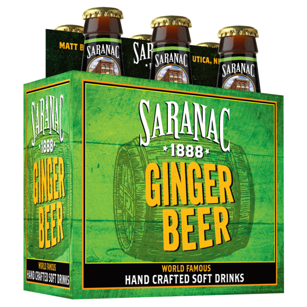 Saranac Hand-Crafted Soft Drink Ginger Beer 12 fl oz