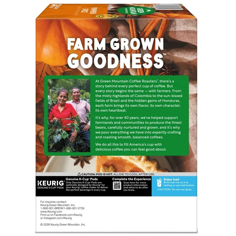 Green Mountain Coffee Pumpkin Spice Flavored K-Cup Pods, Light Roast, 24 Count