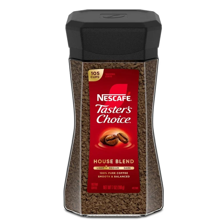 NESCAFÉ Taster's Choice House Blend, Light Medium Roast Instant Coffee, 7 oz