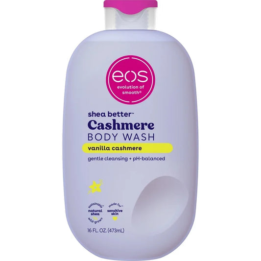 eos Shea Better Vanilla Cashmere Body Wash - Vanilla Cashmere, Creamy Gel Formula, Hyrdration for Dry Skin, 16 fl oz