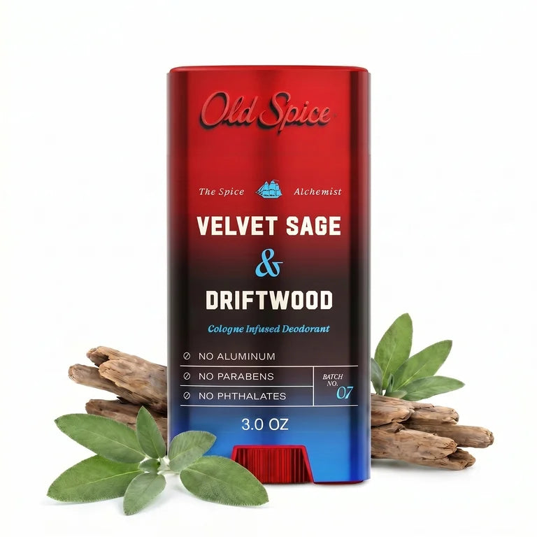 Old Spice Men's Deodorant Spice Alchemist Collection Velvet & Driftwood, 3 oz.