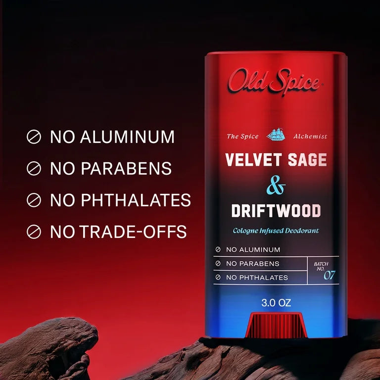 Old Spice Men's Deodorant Spice Alchemist Collection Velvet & Driftwood, 3 oz.