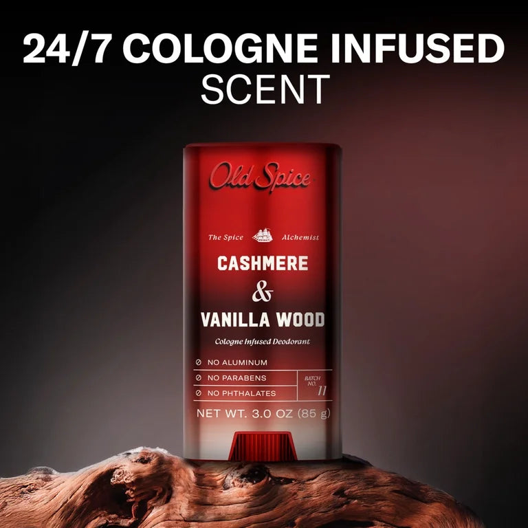 Old Spice Men's Deodorant Spice Alchemist Collection Cashmere & Vanilla, 3 oz.